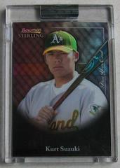 Kurt Suzuki [Black Refractor] Baseball Cards 2004 Bowman Sterling Prices