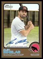 Alex Binelas [Gold] Baseball Cards 2022 Topps Heritage Minor League Real One Autographs Prices