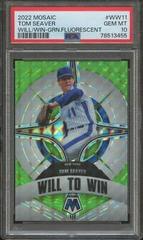 Tom Seaver [Green Fluorescent] #WW-11 Baseball Cards 2022 Panini Mosaic Will to Win Prices