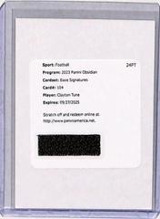 Clayton Tune #104 Football Cards 2023 Panini Obsidian Signature Prices