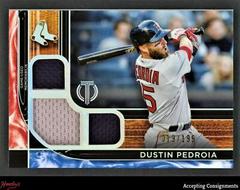 Dustin Pedroia Baseball Cards 2022 Topps Tribute Triple Relics Prices