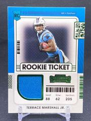 Terrance Marshall Jr #RTS-TMA Football Cards 2021 Panini Contenders Rookie Ticket Swatches Prices