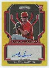 Austin Warren [Gold Prizm] Baseball Cards 2022 Panini Prizm Rookie Autographs Prices