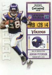 Adrian Peterson #52 Football Cards 2010 Playoff Contenders Prices