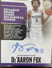 De'Aaron Fox [Blue] Basketball Cards 2017 Panini Chronicles Autographs Prices