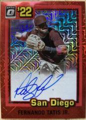 Fernando Tatis Jr. [Red Mojo] Baseball Cards 2022 Panini Donruss Optic Retro 1981 Signatures Prices
