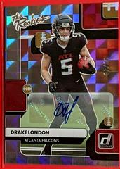 Drake London [Autograph] #TR-7 Football Cards 2022 Panini Donruss The Rookies Prices
