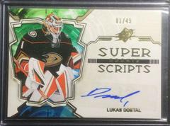 Lukas Dostal [Gold] #SSR-LD Hockey Cards 2022 SPx Rookie Superscripts Autographs Prices