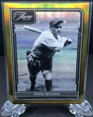 Hack Wilson [Holo Gold] Baseball Cards 2022 Panini Three and Two Prices