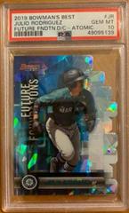 Julio Rodriguez [Atomic Refractor] #JR Baseball Cards 2019 Bowman's Best Future Foundations Die Cut Prices