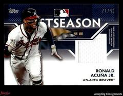 Ronald Acuna Jr. Baseball Cards 2023 Topps Postseason Performance Relics Prices