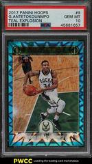 Giannis Antetokounmpo [Teal Explosion] #9 Basketball Cards 2017 Panini Hoops Prices