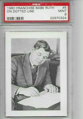 On Dotted Line #5 Baseball Cards 1980 Franchise Babe Ruth Prices