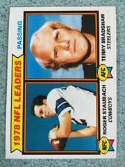 Roger Staubach, Terry Bradshaw [Cream Colored Back] Football Cards 1979 Topps Prices