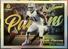 Micah Parsons Football Cards 2022 Panini Luminance Names of the Game Prices
