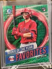 Alec Bohm [Green Refractor Mega Box Mojo] #RRY-AB Baseball Cards 2021 Bowman Chrome Rookie of the Year Favorites Prices