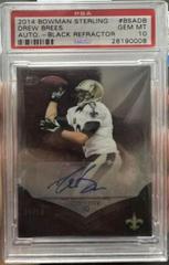 Drew Brees [Black Refractor] #BSADB Football Cards 2014 Bowman Sterling Autograph Prices
