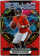 Justin Fields [Red Wave] Football Cards 2021 Panini Rookies and Stars Stellar Prices