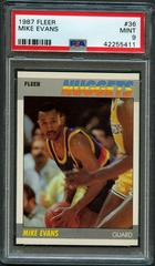 Mike Evans #36 Basketball Cards 1987 Fleer Prices