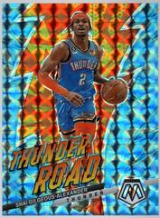 Shai Gilgeous Alexander [Reactive Blue] #14 Basketball Cards 2022 Panini Mosaic Thunder Road Prices