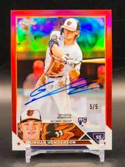 Gunnar Henderson [Red] #RA-GHE Baseball Cards 2023 Topps Chrome Rookie Autographs Prices
