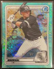 Nick Madrigal [Aqua Shimmer] Baseball Cards 2020 Bowman Chrome Prospects Prices