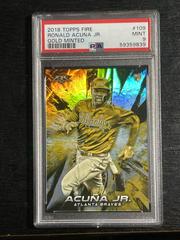 Ronald Acuna Jr. [Gold Minted] Baseball Cards 2018 Topps Fire Prices