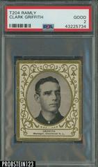 Clark Griffith Baseball Cards 1909 T204 Ramly Prices