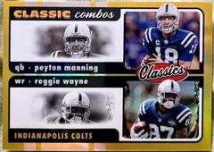 Peyton Manning, Reggie Wayne [Gold] #CC-1 Football Cards 2022 Panini Classics Combos Prices