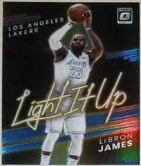 LeBron James [Blue] #11 Basketball Cards 2021 Panini Donruss Optic Light It Up Prices