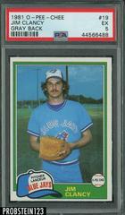 Jim Clancy [Gray Back] #19 Baseball Cards 1981 O Pee Chee Prices