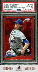 Jacob DeGrom [Throwing Red Hot Foil] #US50 Baseball Cards 2014 Topps Update Prices