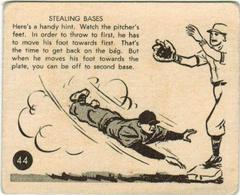 Stealing Bases #44 Baseball Cards 1952 Parkhurst Frostade Prices