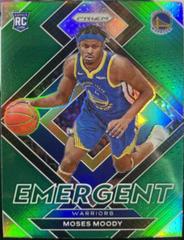 Moses Moody [Green Prizm] Basketball Cards 2021 Panini Prizm Emergent Prices
