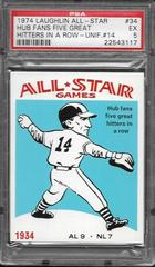 Hub Fans Five Great [Hitters in A Row Unif. #14] Baseball Cards 1974 Laughlin All Star Prices