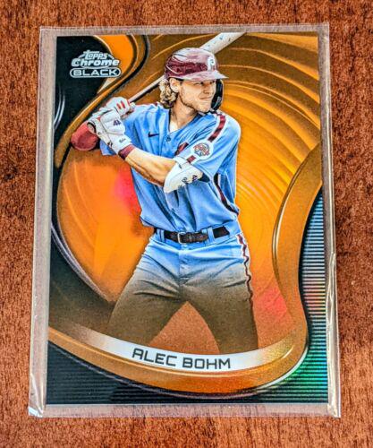 Alec Bohm [Orange] #76 Baseball Cards 2022 Topps Chrome Black