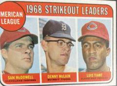 AL Strikeout Leader [McDowell, McLain, Tiant] #11 Baseball Cards 1969 Topps Prices