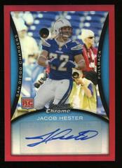 Jacob Hester [Autograph Red Refractor] Football Cards 2008 Bowman Chrome Prices