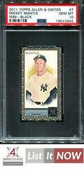 Mickey Mantle [Mini Black] Baseball Cards 2011 Topps Allen & Ginter Prices
