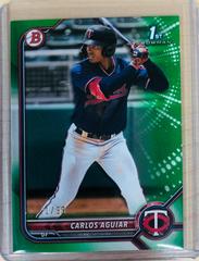Carlos Aguiar [Green] #BP-1 Baseball Cards 2022 Bowman Paper Prospects Prices
