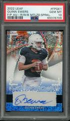 Quinn Ewers [Metalized Sparkles Red White Blue] #FP-QE1 Football Cards 2022 Leaf Flash Photography Autographs Prices