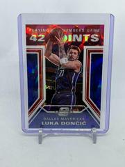 Luka Doncic [Red Cracked Ice] #24 Basketball Cards 2019 Panini Contenders Optic Playing the Numbers Game Prices