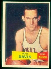 Walt Davis #49 Basketball Cards 1957 Topps Prices