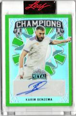 Karim Benzema [Green Crystal] Soccer Cards 2022 Leaf Metal Champions Autographs Prices