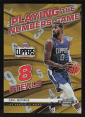 Paul George [Gold] Basketball Cards 2021 Panini Contenders Optic Playing the Numbers Game Prices