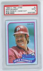 Mike Schmidt Baseball Cards 1989 O Pee Chee Box Panels Hand Cut Prices
