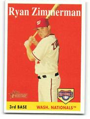 Ryan Zimmerman #98 Baseball Cards 2007 Topps Heritage Prices