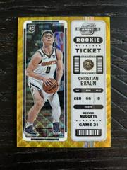 Christian Braun [Gold Wave] #103 Basketball Cards 2022 Panini Contenders Optic Prices