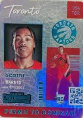 Scottie Barnes Basketball Cards 2021 Panini Contenders Permit to Dominate Prices