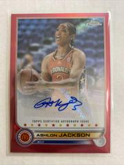 Ashlon Jackson [Red] #CA-AJ Basketball Cards 2022 Topps Chrome McDonald's All-American Autographs Prices